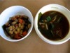 糖尿病食 ワカメ・なめこ・水菜の味噌汁